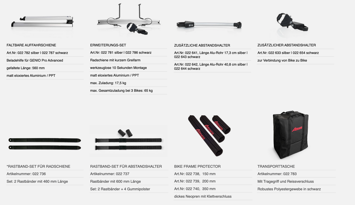 Atera GENIO PRO ADVANCED Fahrradträger AHK abklappbar 2-ER 022785 black Edition Bus, Transporter etc