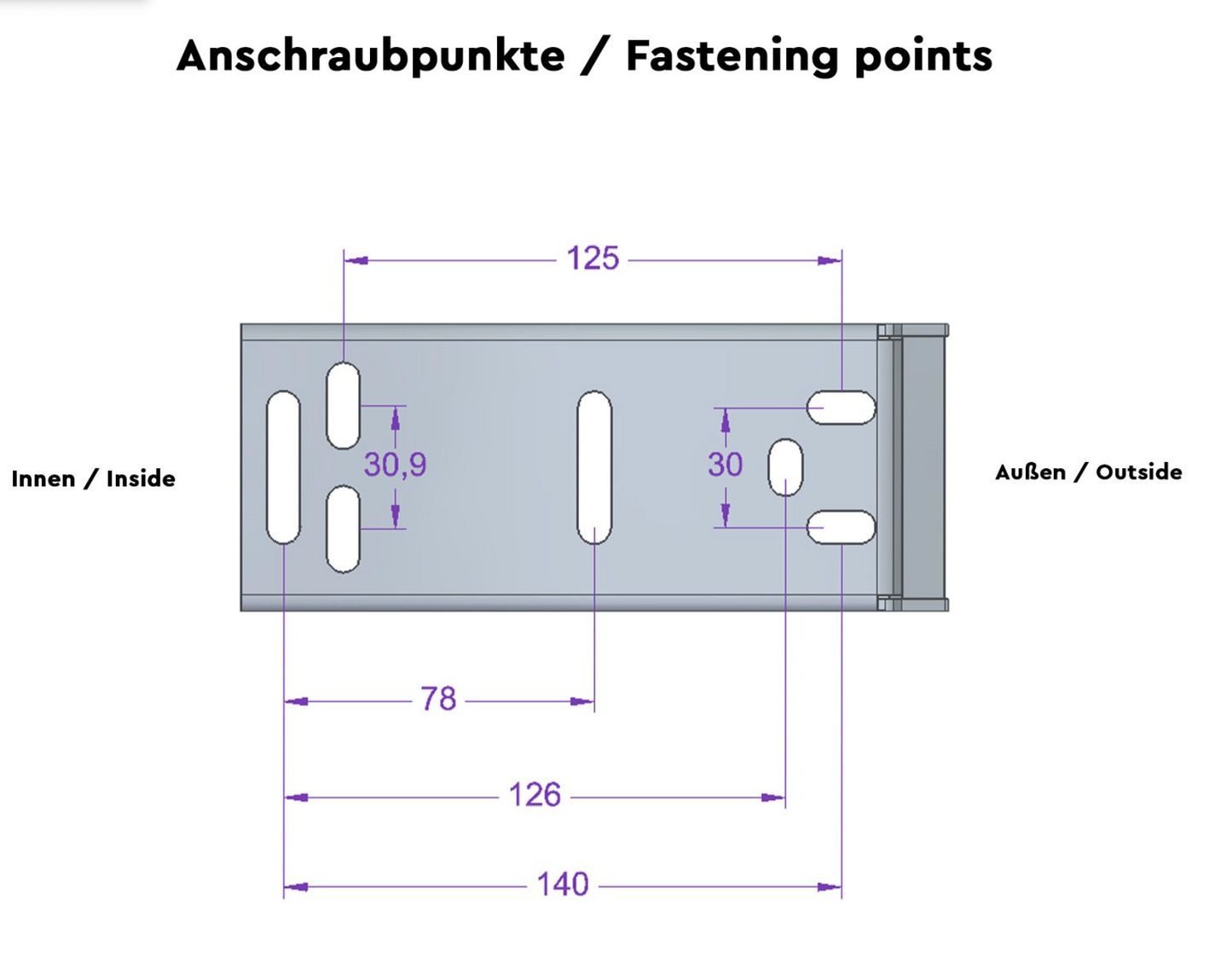 Hängemattenhalter für Dachträger - passt für Rolling Space, Rhino Rack, Frontrunner, SpaceMock, Nuten profil N8, Nutenschiene und andere