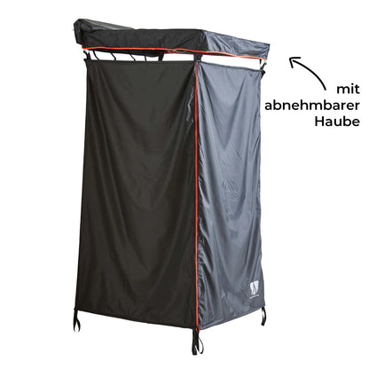 Vickywood Duschzelt mit Regenhaube 100cm schwarz 1qm freitragend